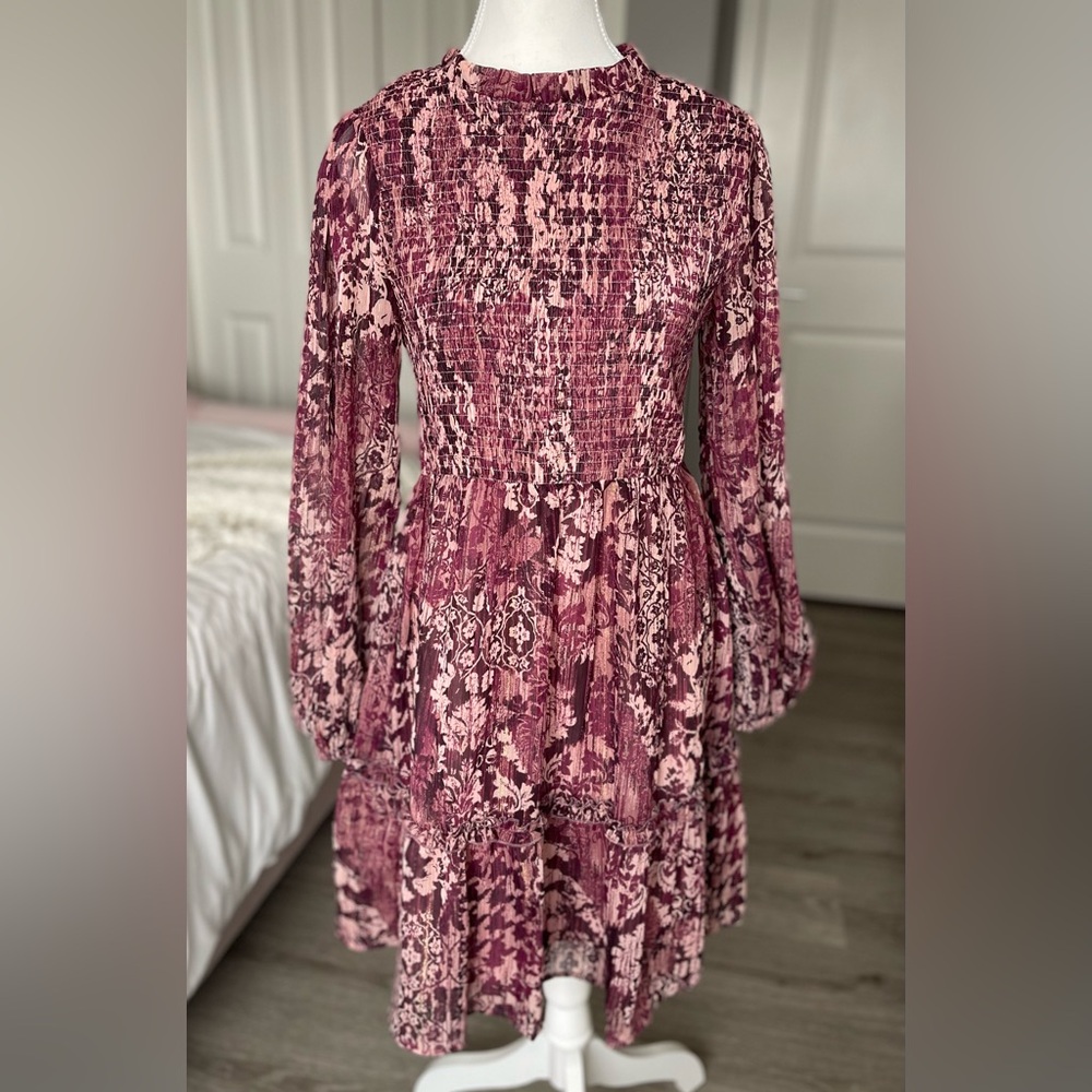 *NEW* Lenora Dress in Majenta (size: Small)